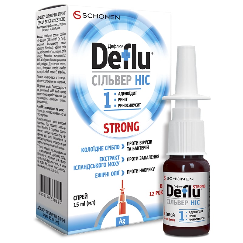 дефлю сильвер спрей для носа